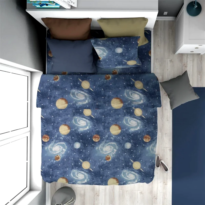 Dimcol Παπλωματοθήκη Εμπριμέ kids Milky Way 185 160x240 Blue