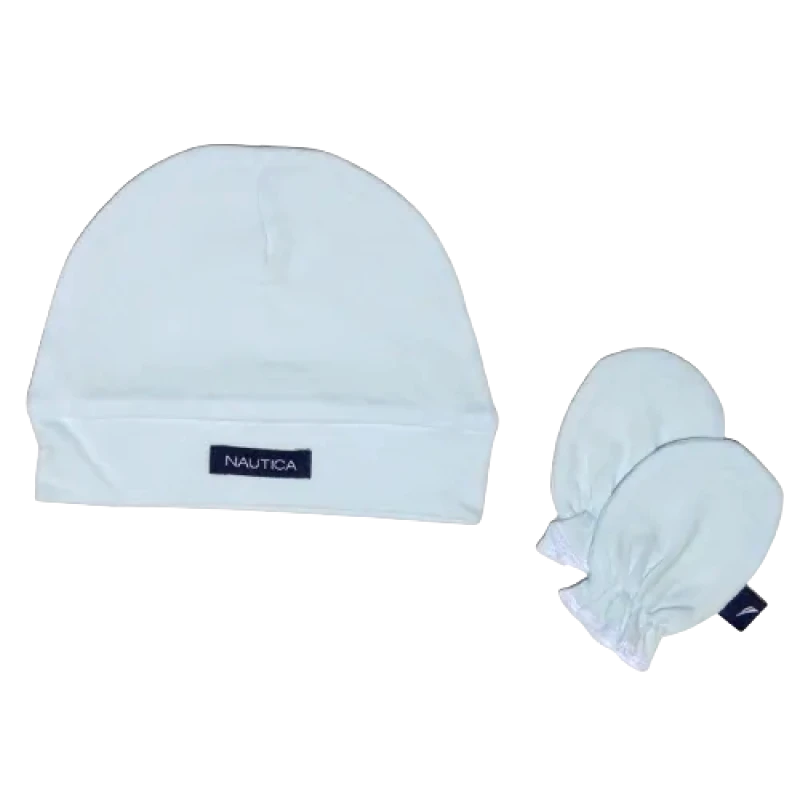 Nautica Σετ Σκουφάκι & Ζεύγος Γαντάκια Nautica des. 18 Σιέλ