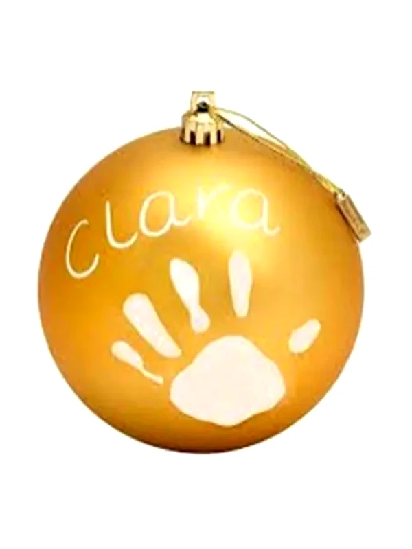 Baby Art Χριστουγεννιάτικη Μπάλα Baby Art Mat Gold με Αποτύπωμα Μωρού BR73429