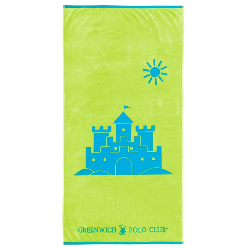 Greenwich Polo Club Παιδική Πετσέτα Θαλάσσης Greenwich Polo Club 4075 Blue- Green 70x140