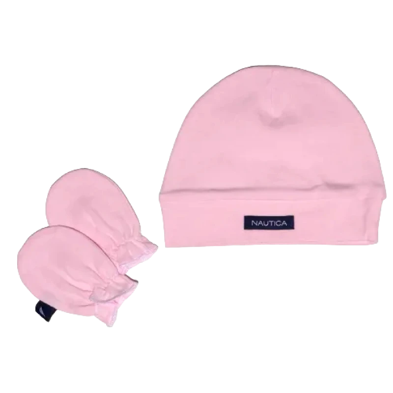 Nautica Σετ Σκουφάκι & Ζεύγος Γαντάκια Nautica des. 16 Ροζ