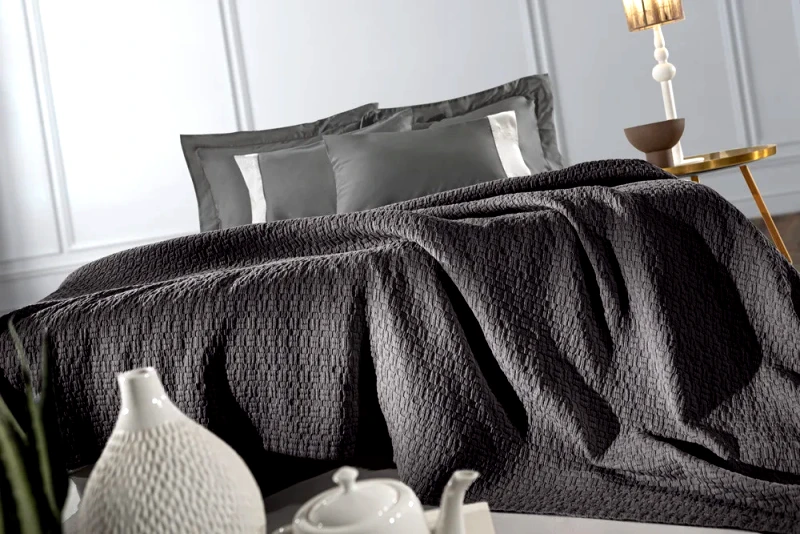 Guy Laroche Κουβέρτα Υπέρδιπλη Guy Laroche Nikki Anthracite 240x260