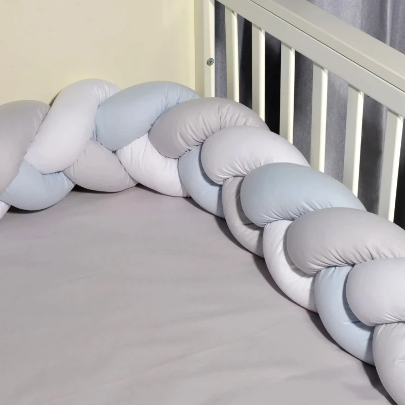 Baby Oliver Πάντα Πλεξούδα Baby Oliver des. 3115 Λευκό-Σιέλ-Γκρι 20x200