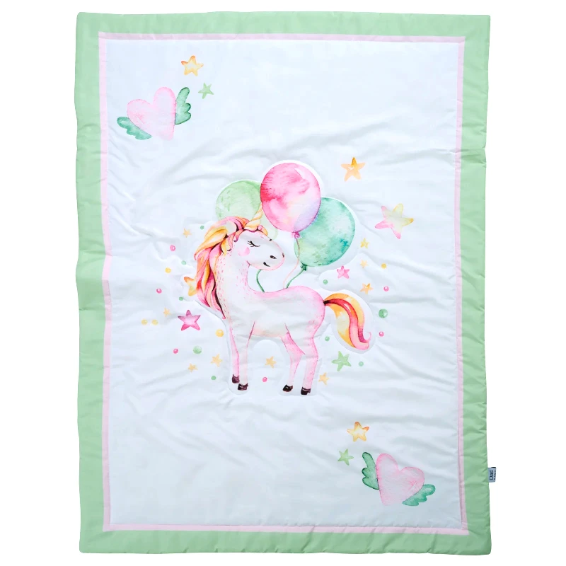 DAS BABY Πάπλωμα Κούνιας Das Baby 4919 Mint-White-Pink 110x150