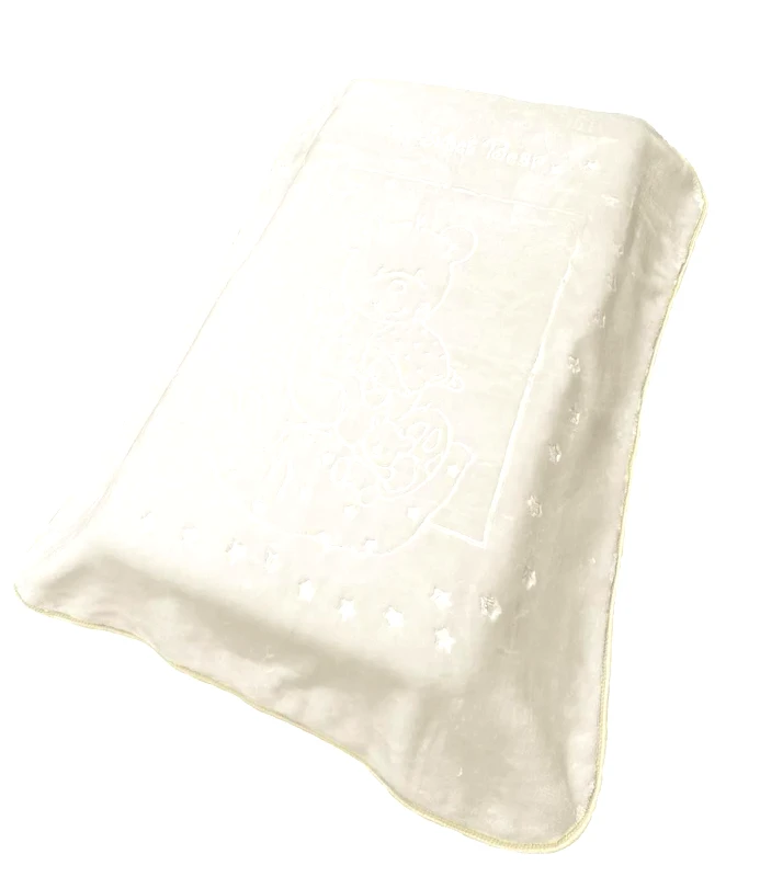 Dimcol Κουβέρτα Βελουτέ Κούνιας Dimcol Sweet Bear 21 110x140 Ecru