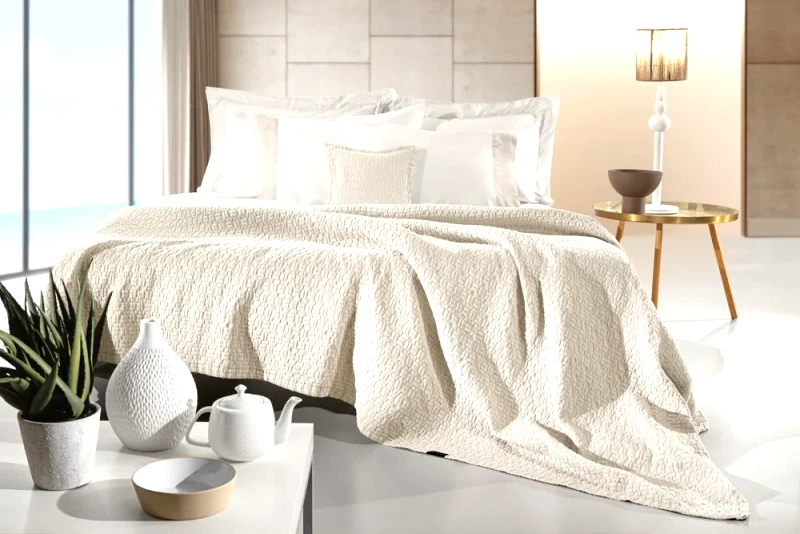 Guy Laroche Κουβέρτα Υπέρδιπλη Guy Laroche Nikki Cream 240x260