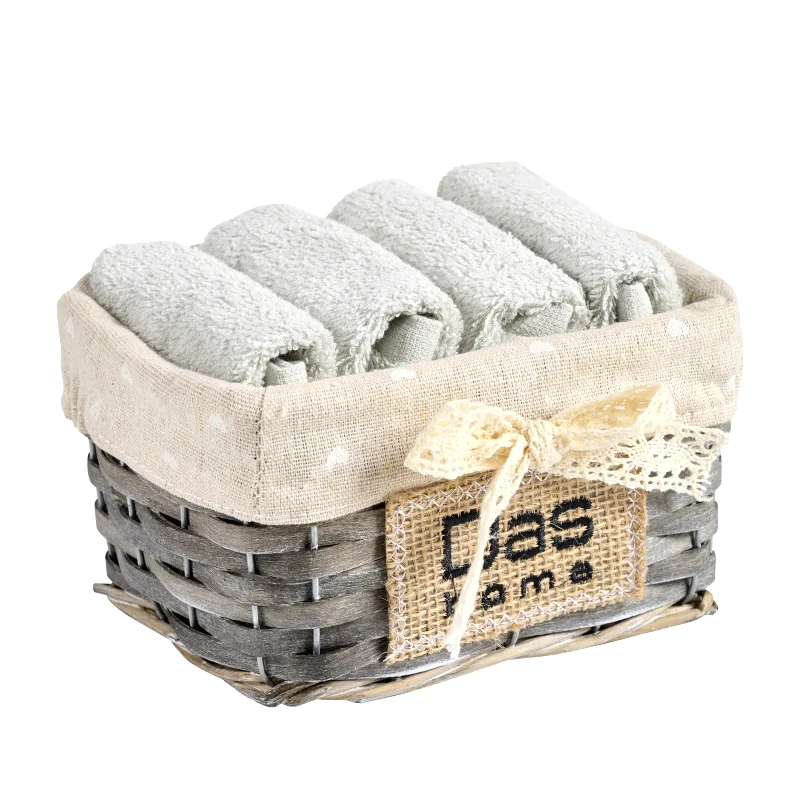 Das Home Σετ Λαβέτες 4 Τεμαχίων Das Home 4002 Light Green 30x30