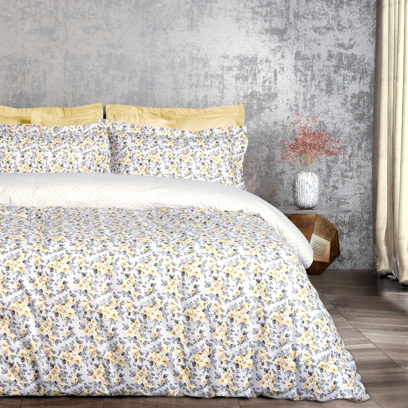 Das Home Σετ Σεντόνια Υπέρδιπλα 4 Τεμαχίων Das Home 9650 Grey-Ivory 240x260