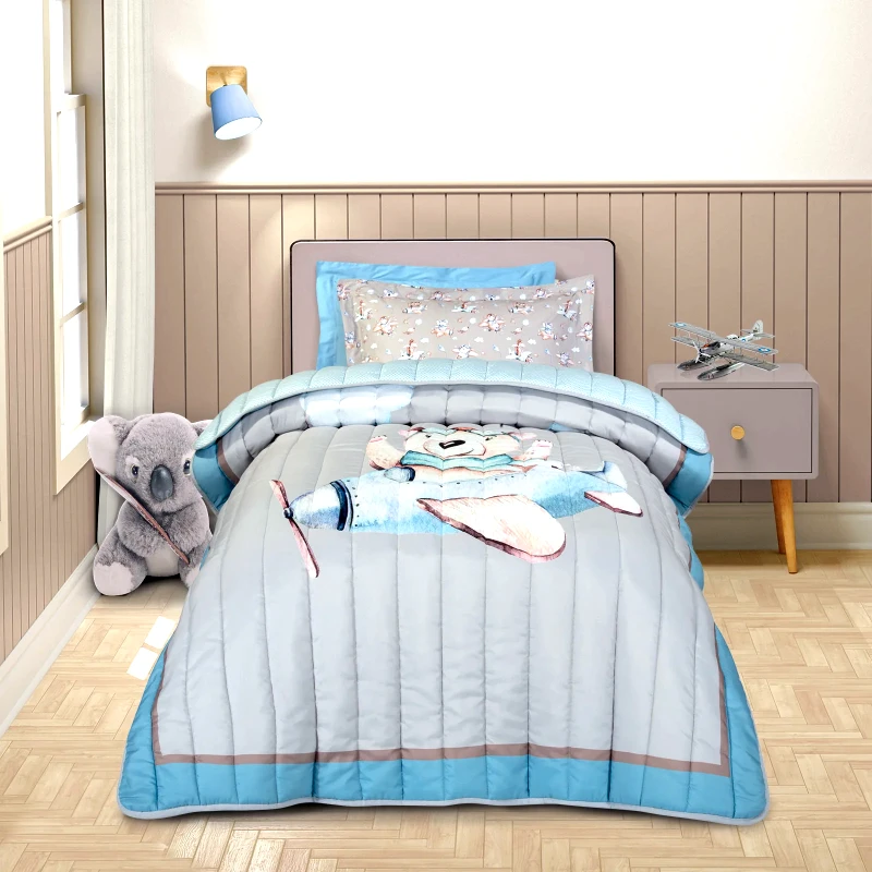 Greenwich Polo Club Παιδικό Πάπλωμα Μονό Greenwich Polo Club 8851 Beige-Blue-Grey 160x220