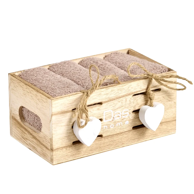 Das Home Σετ Λαβέτες 4 Τεμαχίων Das Home 4008 Taupe 30x30