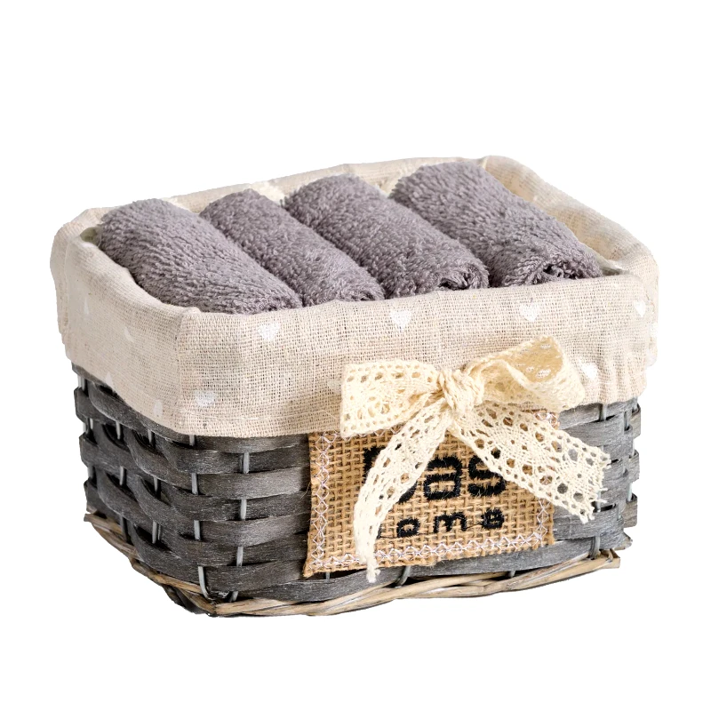 Das Home Σετ Λαβέτες 4 Τεμαχίων Das Home 4001 Grey 30x30