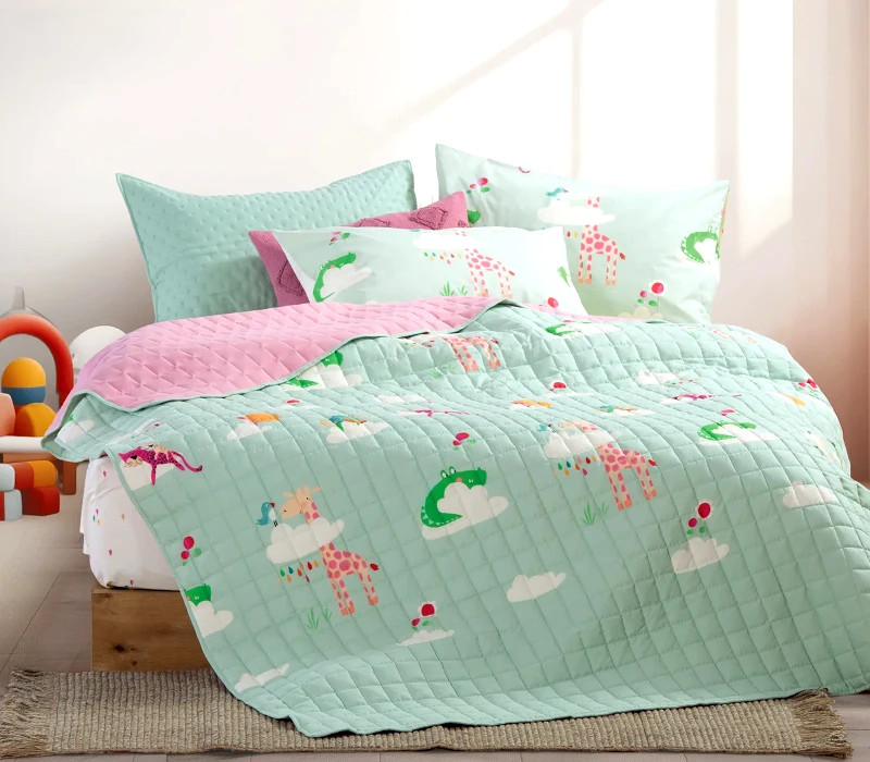Nef - Nef Παιδικό Κουβερλί Μονό Nef-Nef Sky Is A Zoo Mint 180x240