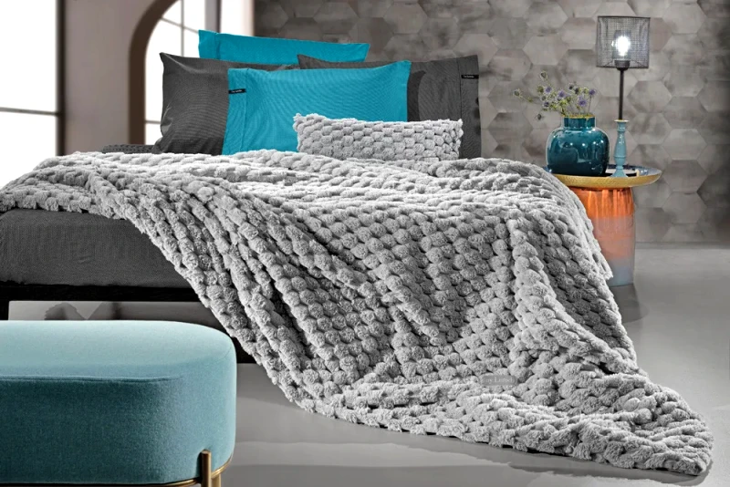 Guy Laroche Κουβέρτα Γούνινη Υπέρδιπλη Guy LarocheElixir Silver 260x240