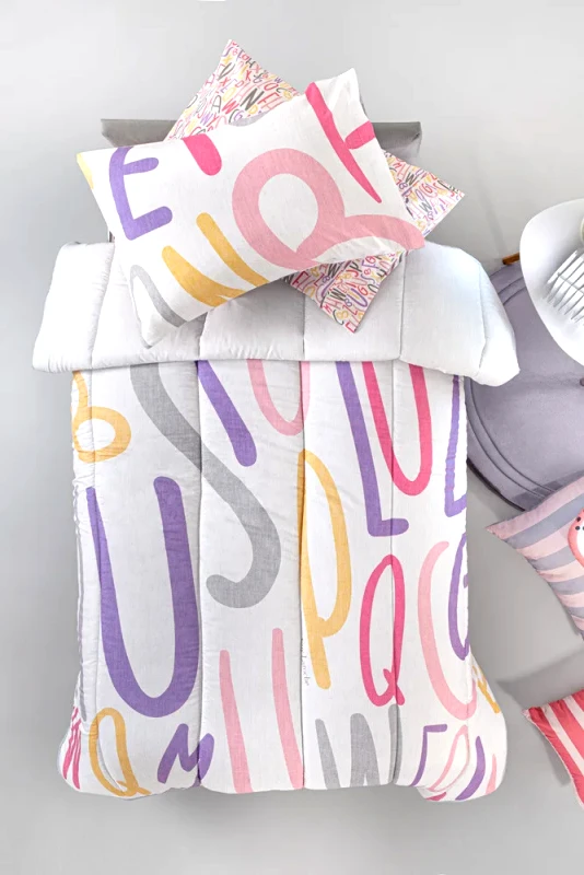 Guy Laroche Παιδικό Πάπλωμα Μονό Guy Laroche Letters Pink 160x220