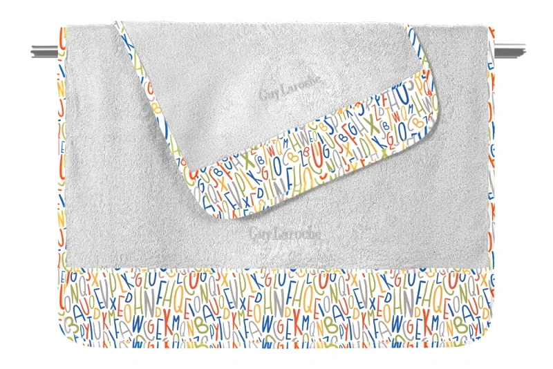 Guy Laroche Σετ Βρεφικές Πετσέτες 2 Τεμαχίων Guy Laroche Letters Multi 40x60,70x130