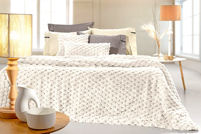 Guy Laroche Κουβέρτα Γούνινη Υπέρδιπλη Guy LarocheElixir Ivory 260x240