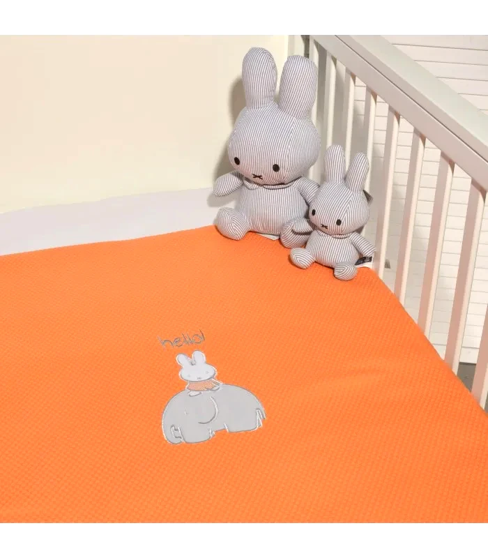 Oliver Baby Miffy Des.13 Πικέ Κούνιας Πορτοκαλί 100X140
