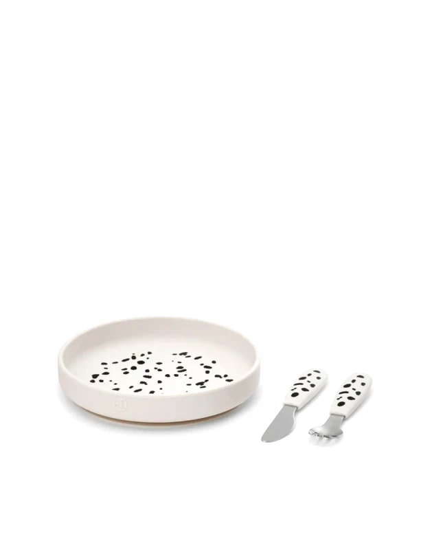 Elodie Details Σετ Φαγητού 2 Τεμαχίων Με Πιάτο Elodie Με Αντιολισθιτική Βάση Dalmatians Dots BR78611