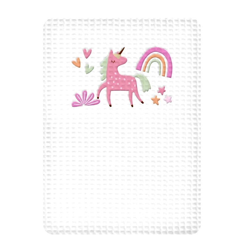 Adam Home Κουβερτα Πικε Κουνιας 110X140 Adam Home Unicorn White