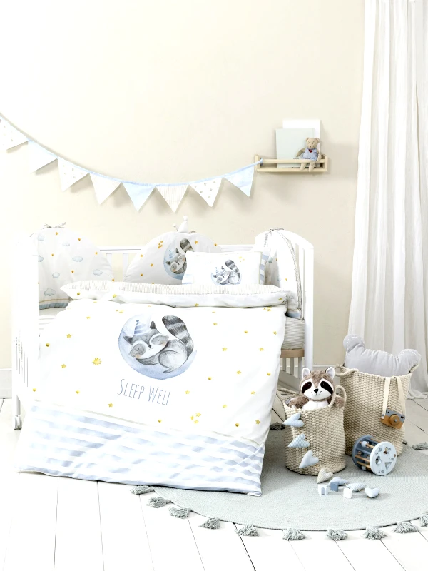 Nima Κουβερλί Κούνιας Nima Sleepy Racoon 100x140