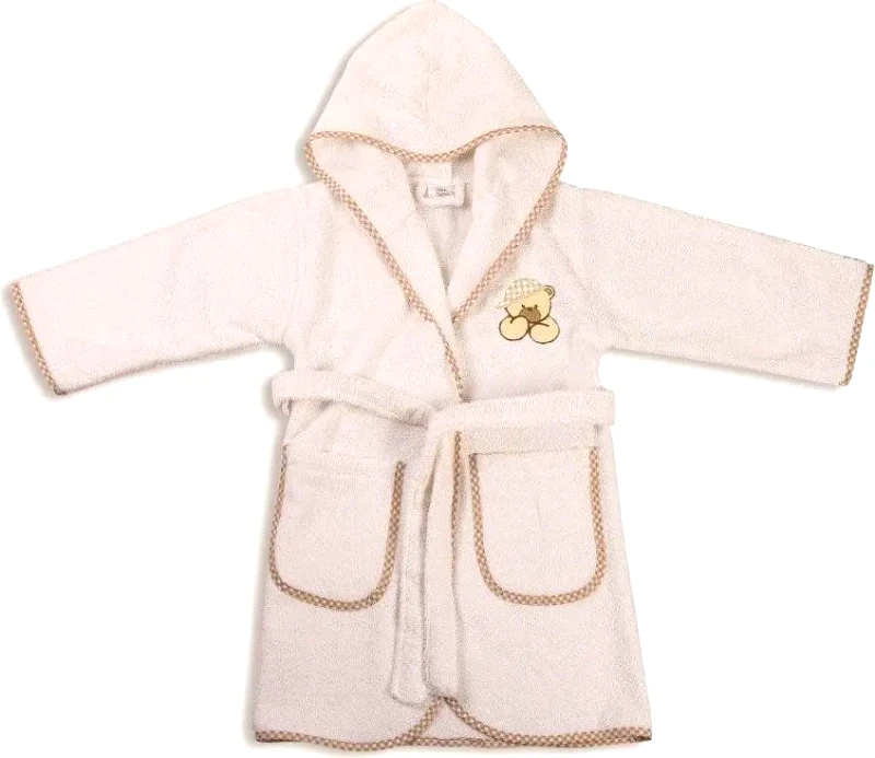 Dimcol Μπουρνούζι Βρεφικό Dimcol Αρκούδος 102 Λευκό/Μπεζ Νο2