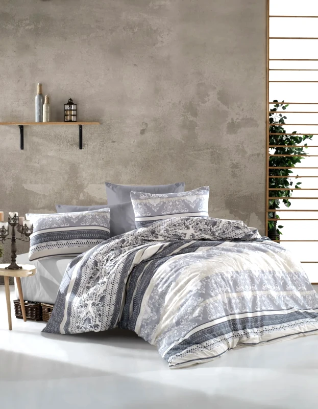 Dimcol Παπλωματοθήκη Υπέρδιπλη Dimcol Ανδρομάχη 317 Grey 220x240