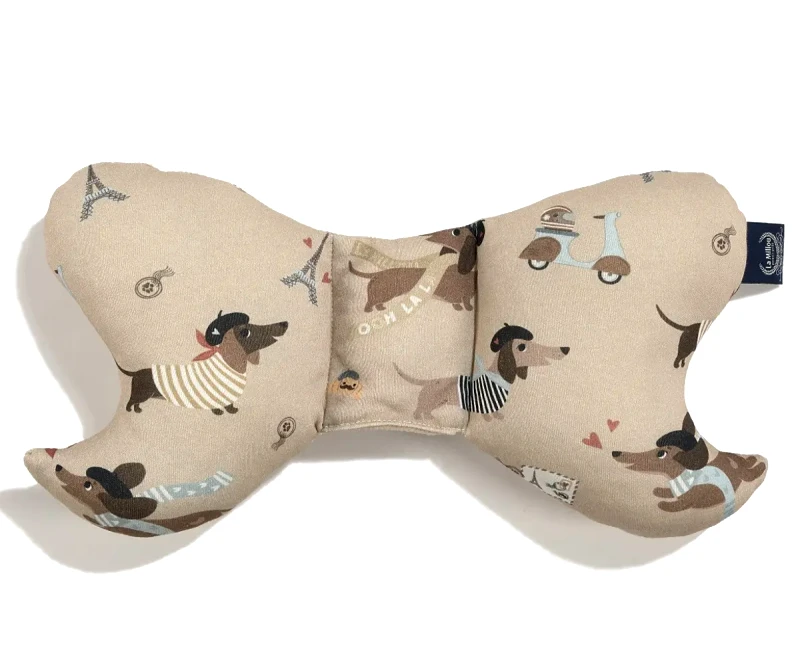 La Millou Βρεφικό Μαξιλάρι La Millou Organic Jersey Angel's Wings Pierre the Dog Sand