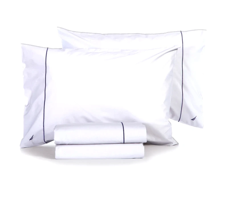 Nef - Nef Σετ Σεντόνια King Size 4 Τεμαχίων Nef-Nef Nau Wave Solid White 280x270