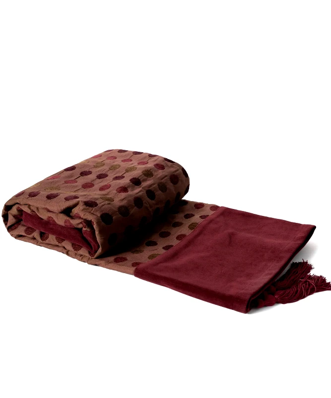 Silk Fashion Ριχτάρι Διθέσιου Silk Fashion 602 Πουά Μπορντώ 180x250
