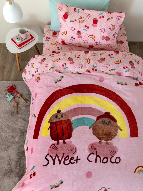 Palamaiki Κουβέρτα Fleece Μονή με Γούνα Sherpa Palamaiki 160x220 SW103