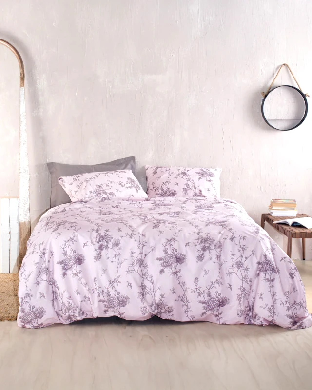 Rythmos Σετ Παπλωματοθήκη Υπέρδιπλη 3 Τεμαχίων Rythmos Aurora Μοβ 225x250