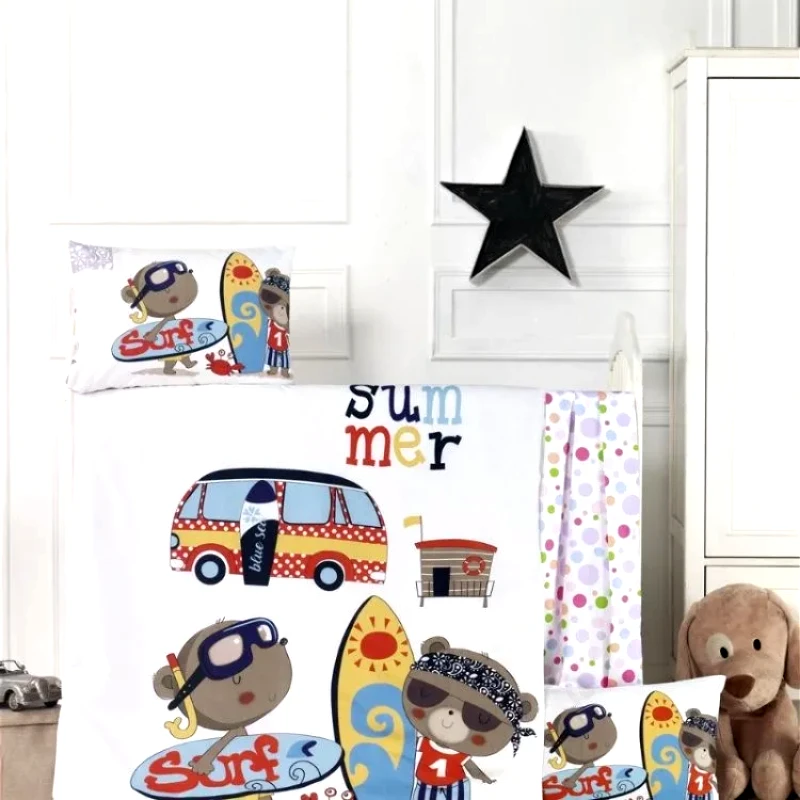 Rythmos Σετ Παπλωματοθήκη Κούνιας 2 Τεμαχίων Rythmos Surf 100x150