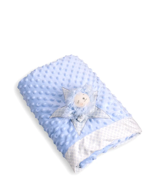 Silk Fashion Βρεφική Κουβέρτα Silk Fashion Wl502W Σιέλ 100x140