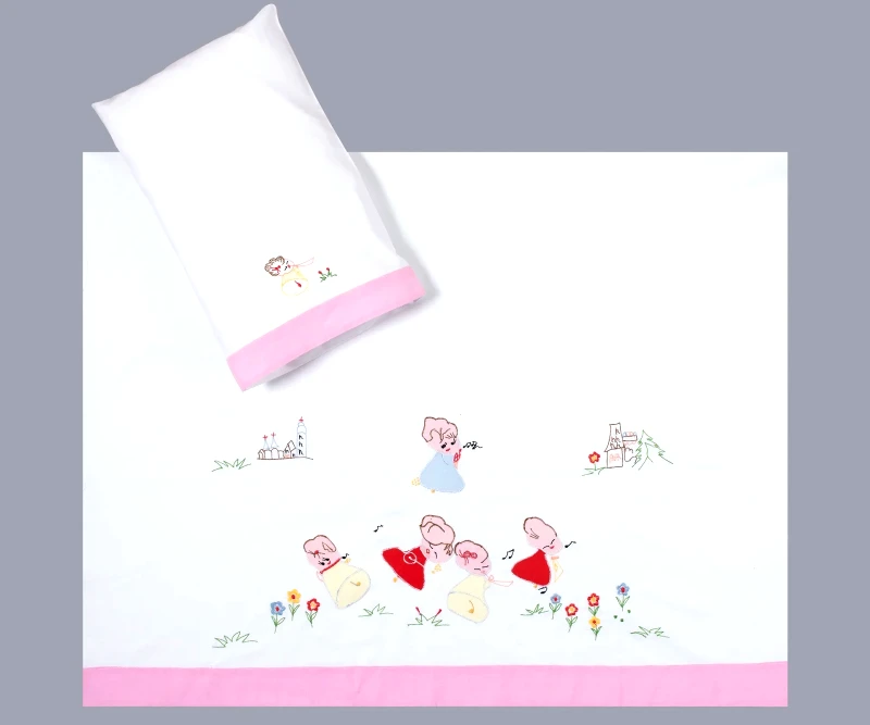 Silk Fashion Σετ Σεντόνι Λίκνου Silk Fashion Ροζ 85x135