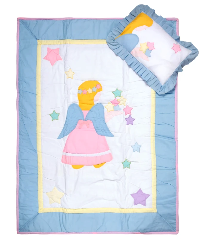 Silk Fashion Σετ Βρεφικό Κουβερλί Silk Fashion Bebe Αγγελάκι 90x120