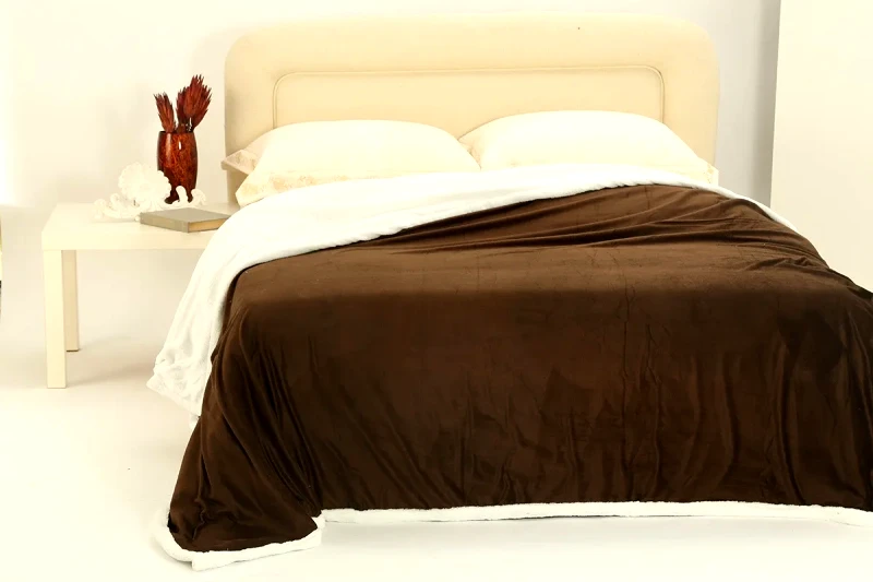 Silk Fashion Κουβέρτα Fleece Με Sherpa Μονή Silk Fashion Ξυρισμένο Καφέ 170x220
