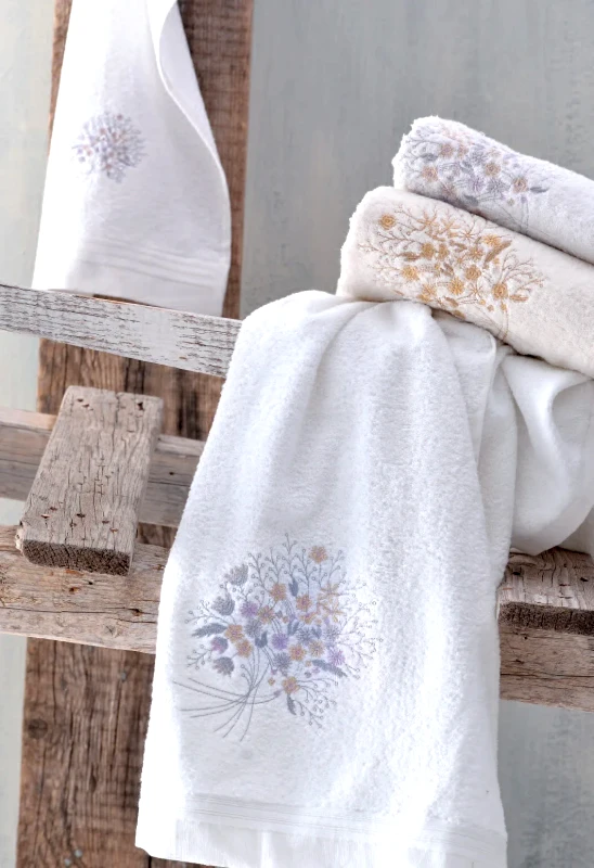 Rythmos Σετ Πετσέτες 3 Τεμαχίων Rythmos Amantine Εκρού