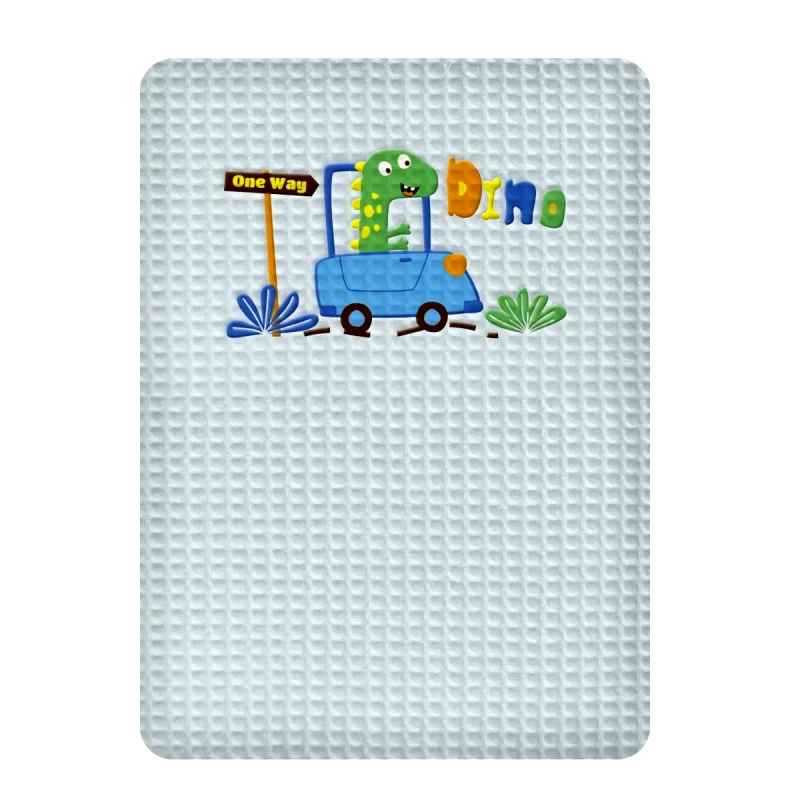 Adam Home Κουβέρτα Πικε Κουνιας Adam Home Dino Blue