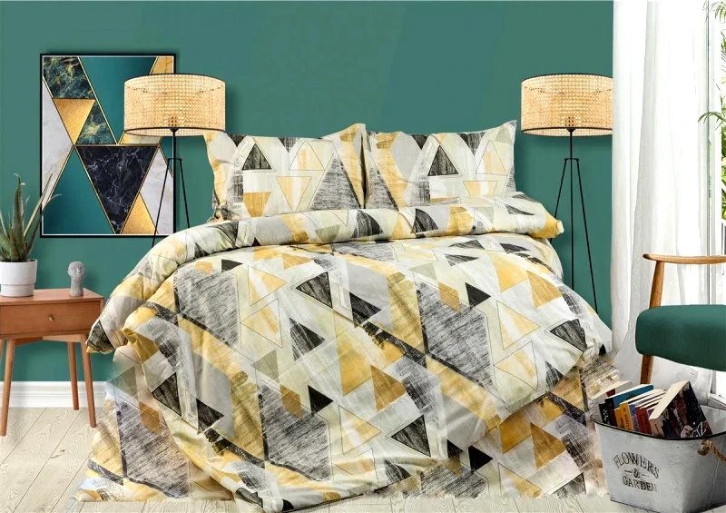 Dimcol Παπλωματοθήκη Φανελένια Μονή Dimcol Geometrical 333 160X240 Beige