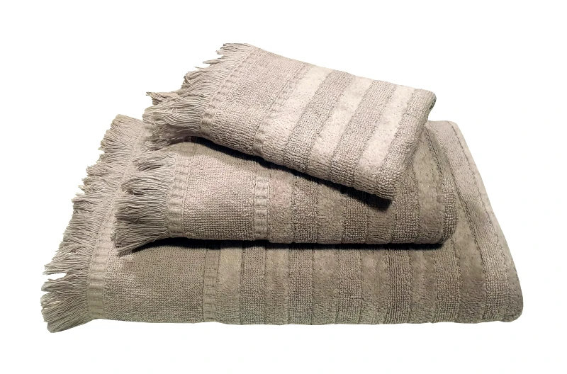 Le Blanc Πετσέτα Le Blanc Πεννιέ Ζακάρ 550gr/m2 PAROS Grey Προσώπου 50x90