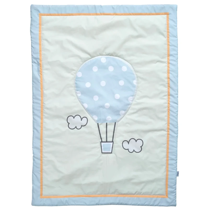 DAS BABY Κουβερλί Das Baby Fun 4880 Γαλάζιο- Κίτρινο- Μέντα 110x150