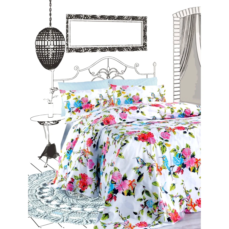 Makis Tselios Σετ Σεντόνια Υπέρδιπλα με Λάστιχο 4 Τεμαχίων Makis Tselios Primavera 165X200+30