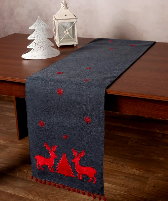 Silk Fashion Χριστουγεννιάτικο Runner Silk Fashion NW345 Ανθρακί 35x175