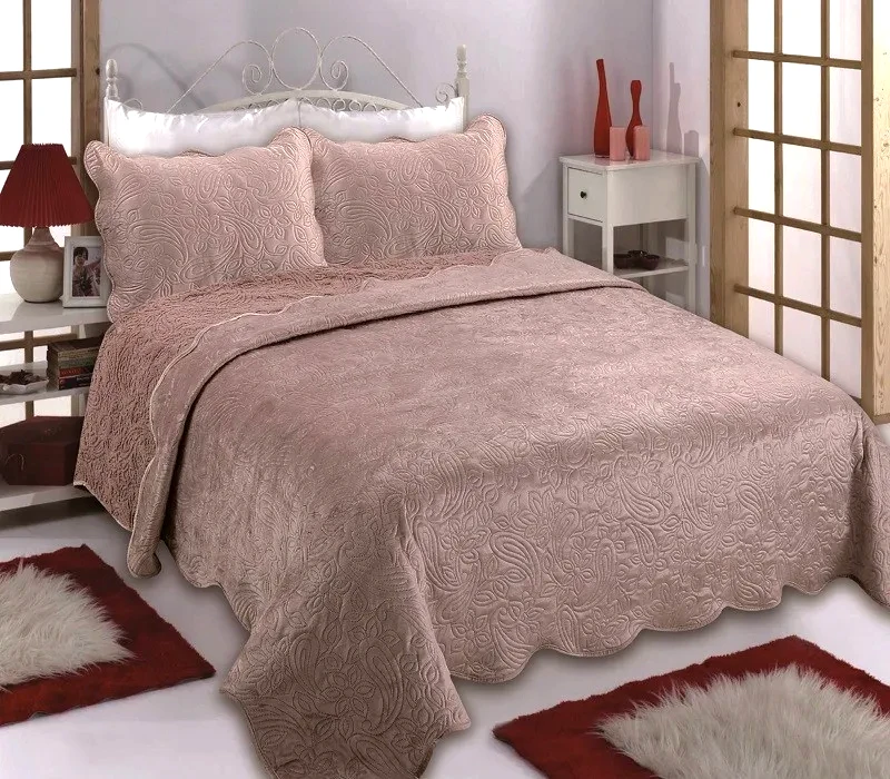 Silk Fashion Σετ Κουβέρτα Βελούδο Υπέρδιπλη 3 Τεμαχίων Silk Fashion NX2211 Syklamen 220x240