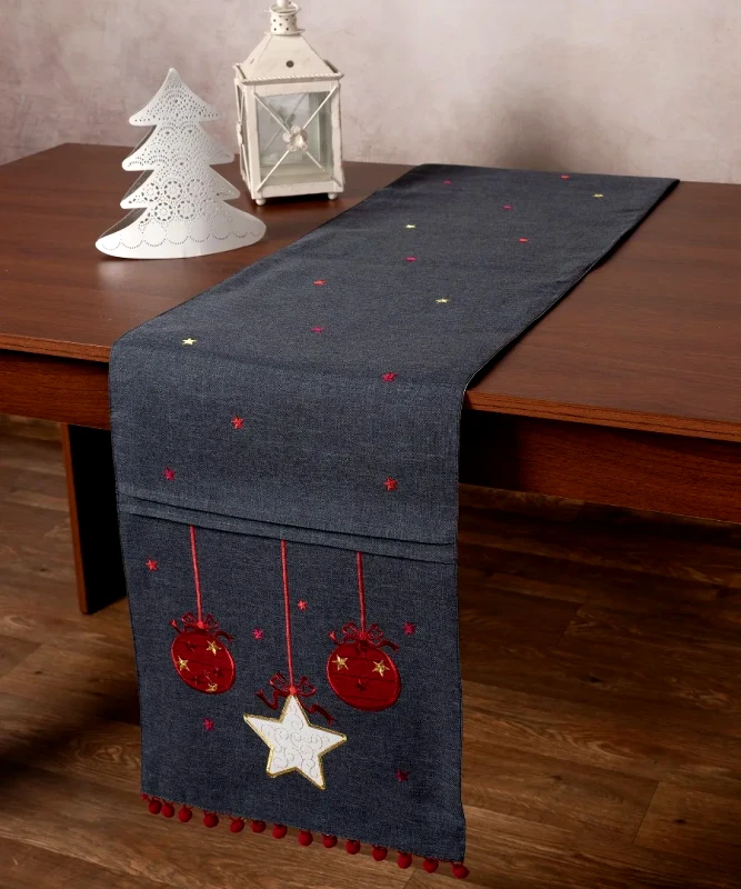 Silk Fashion Χριστουγεννιάτικο Runner Silk Fashion NW343 Ανθρακί 35x175