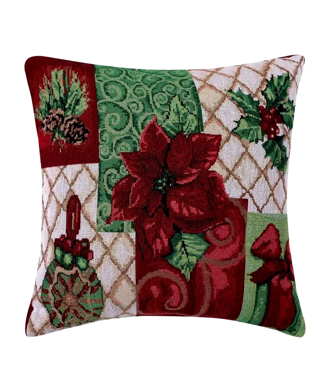 Silk Fashion Χριστουγεννιάτικη Μαξιλαροθήκη Διακόσμησης Silk Fashion W351-007 45x45