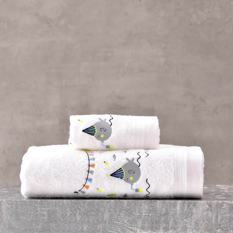 Rythmos Σετ Πετσέτες 2 Τεμαχίων Rythmos Bubbles Μπλε