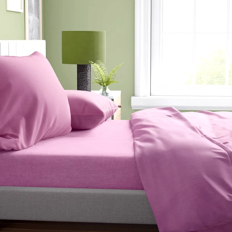 Dimcol Σετ Σεντόνια King Size 4 Τεμαχίων Dimcol Solid 492 Lila 240x270
