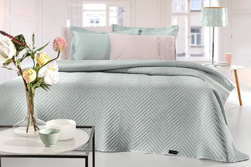 Guy Laroche Σετ Κουβερλί Ημίδιπλο 2 Τεμαχίων Guy Laroche Hamptons Mint 180x240