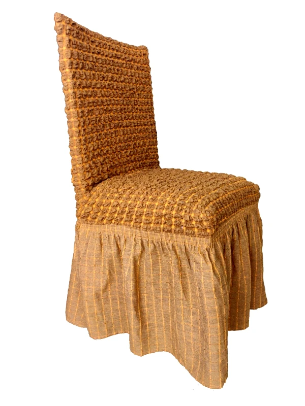 anesis Σετ Ελαστικά Καλύμματα Καρέκλας Anesis 6 Τεμάχια Orange Γκοφρέ